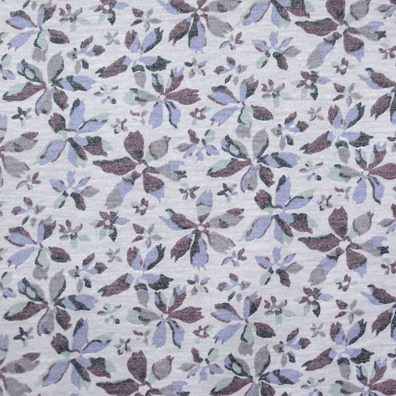 Lavender Scattered-Flower Knit, Polyester