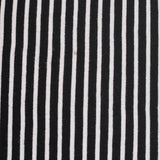 Black Vertical-Stripe Jersey Knit, Viscose