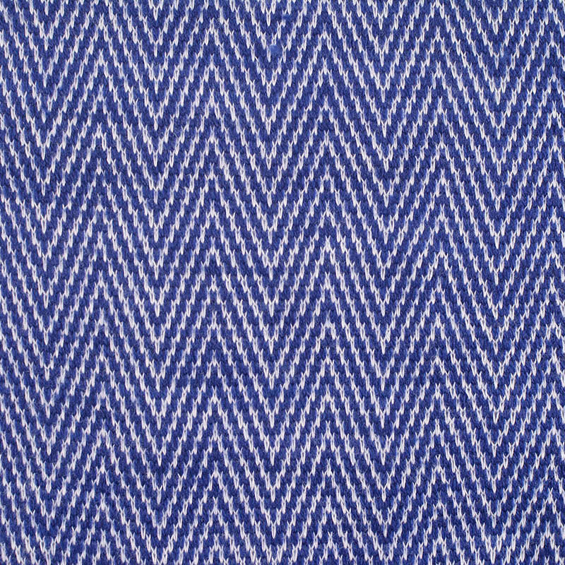 Blue Chevron Chunky Knit, Cotton-Poly