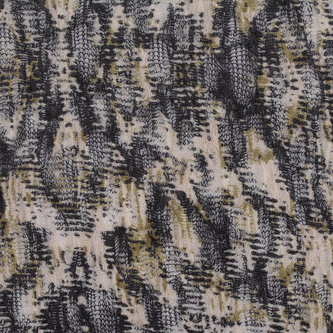 Animal Print 100% Polyester Pointelle Knit Fabric, 90 gsm, 190 cm — Grey