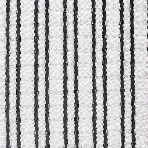Black Vertical-Stripe Rib Knit, Polyester, 170 gsm