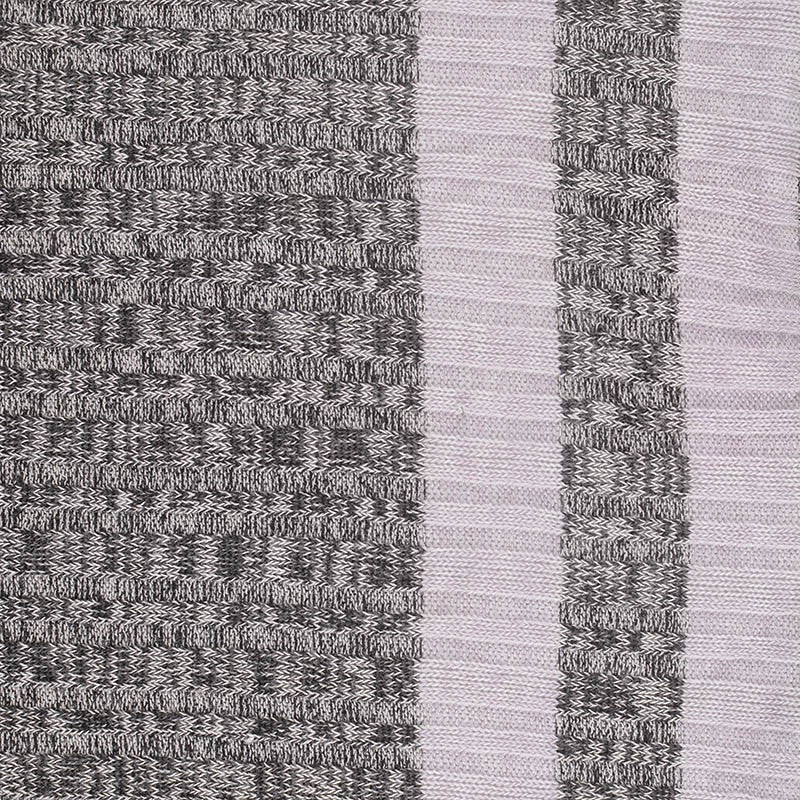 Dark Grey Vertical-Stripe Rib Knit, Viscose-Poly, 210 gsm