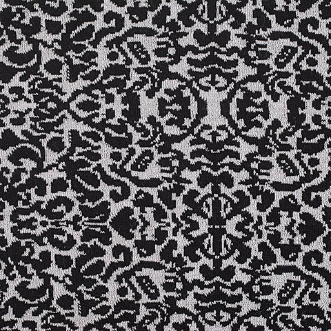 Black Damask Jacquard, Cotton-Poly