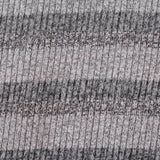 Grey Horizontal-Stripe Rib Knit, Poly-Viscose