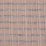 White Horizontal-Stripe Rib Knit, Poly-Viscose
