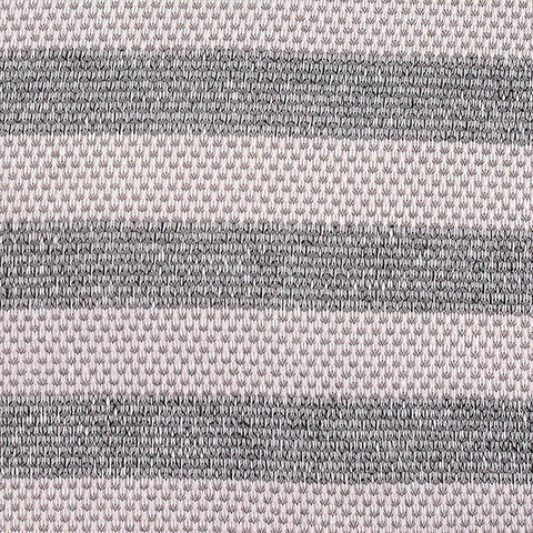 Grey Horizontal-Stripe Chunky Knit, Polyester, 168 gsm
