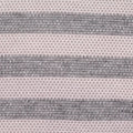 Grey Horizontal-Stripe Chunky Knit, Polyester, 168 gsm