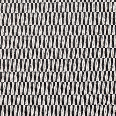 Black Geometric Jersey Knit, Viscose-Poly, 355 gsm