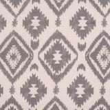 Grey Geometric-Ikat Jersey Knit, Polyester