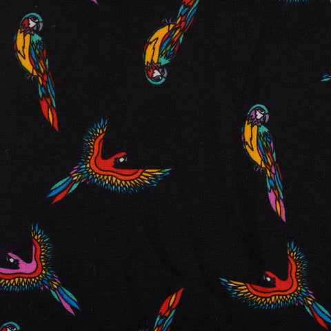 Animal Print Polyester Stretch Ponte Knit Fabric, 255 gsm, 157 cm — Black