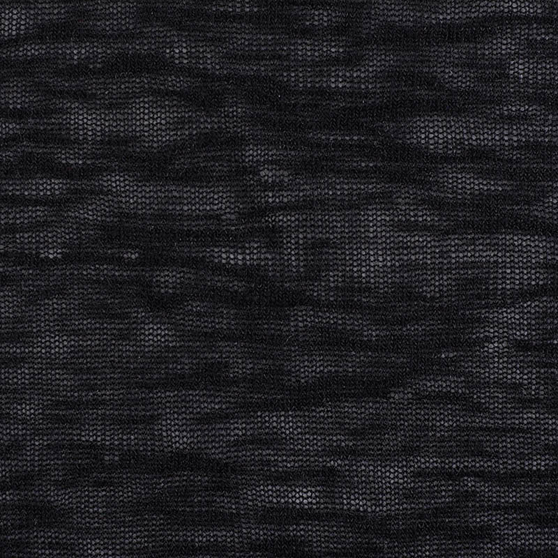 Black Heathered-Marl Chunky Knit, Viscose-Poly, 161 gsm