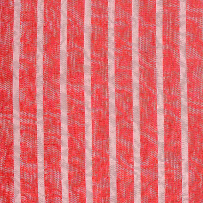 Red Vertical-Stripe Jersey Knit, Polyester, 99 gsm