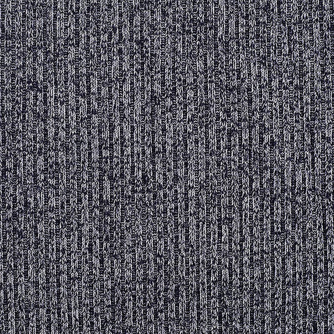 Navy Marl Rib Knit, Viscose-Poly, 230 gsm