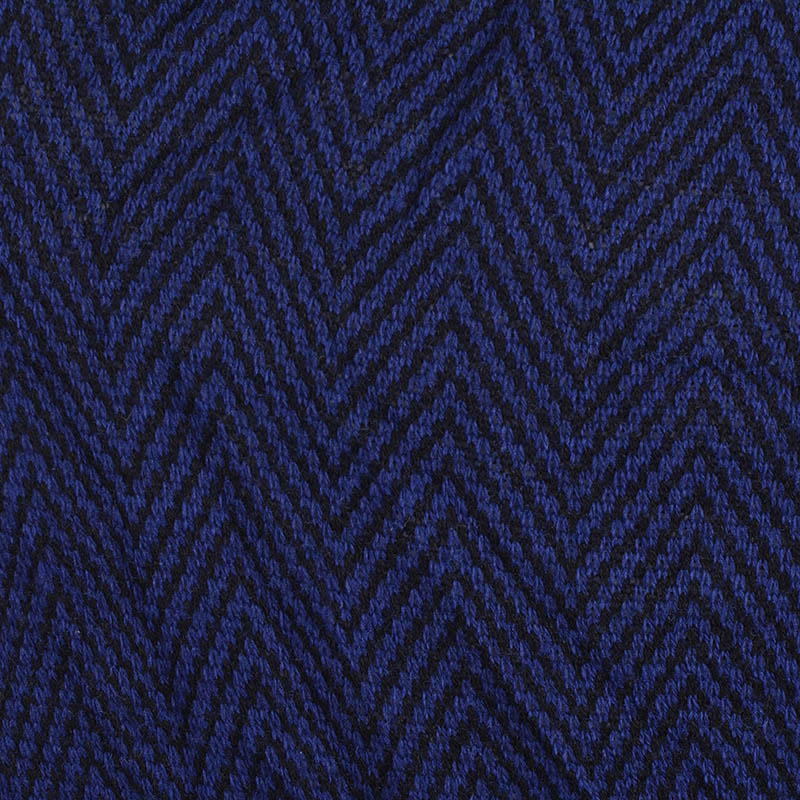 Blue Chevron Chunky Knit, Viscose-Poly