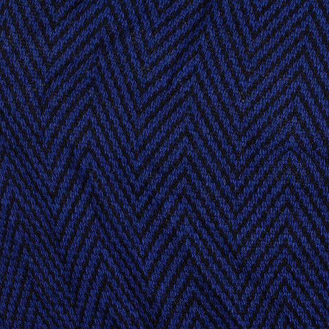 Blue Chevron Chunky Knit, Viscose-Poly