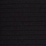 Striped Viscose Polyester Stretch Rib Knit Fabric, 215 gsm, 160 cm — Black