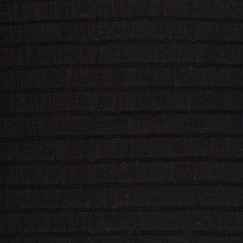 Striped Viscose Polyester Stretch Rib Knit Fabric, 215 gsm, 160 cm — Black