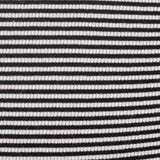 Black Horizontal-Stripe Rib Knit, Viscose