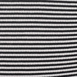 Black Horizontal-Stripe Rib Knit, Viscose — texture