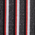 Black Vertical-Stripe Rib Knit, Poly-Metallic