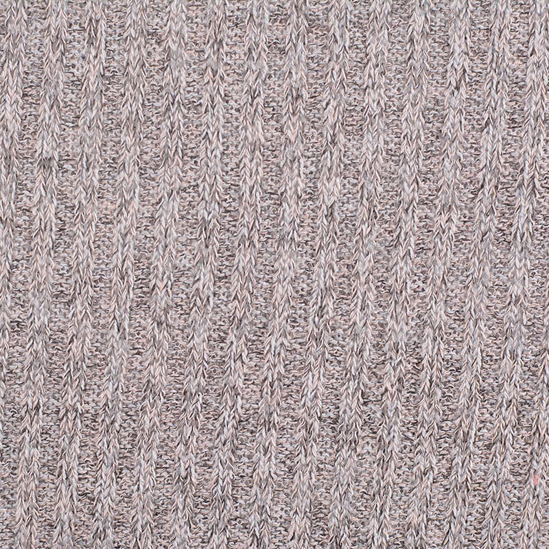 Heather Grey Marl Rib Knit, Poly-Viscose, 190 gsm