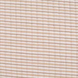 Striped Viscose Polyester Stretch Rib Knit Fabric, 180 gsm, 150 cm — Beige