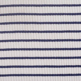 Navy Horizontal-Stripe Rib Knit, Polyester — texture