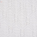 White Openwork-Floral Chunky Knit, Polyester