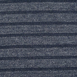 Dark Blue Horizontal-Stripe Chunky Knit, Polyester — texture