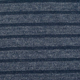 Dark Blue Horizontal-Stripe Chunky Knit, Polyester