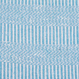Light Blue Vertical-Stripe Chunky Knit, Viscose