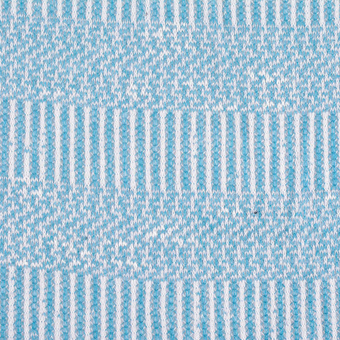 Light Blue Vertical-Stripe Chunky Knit, Viscose