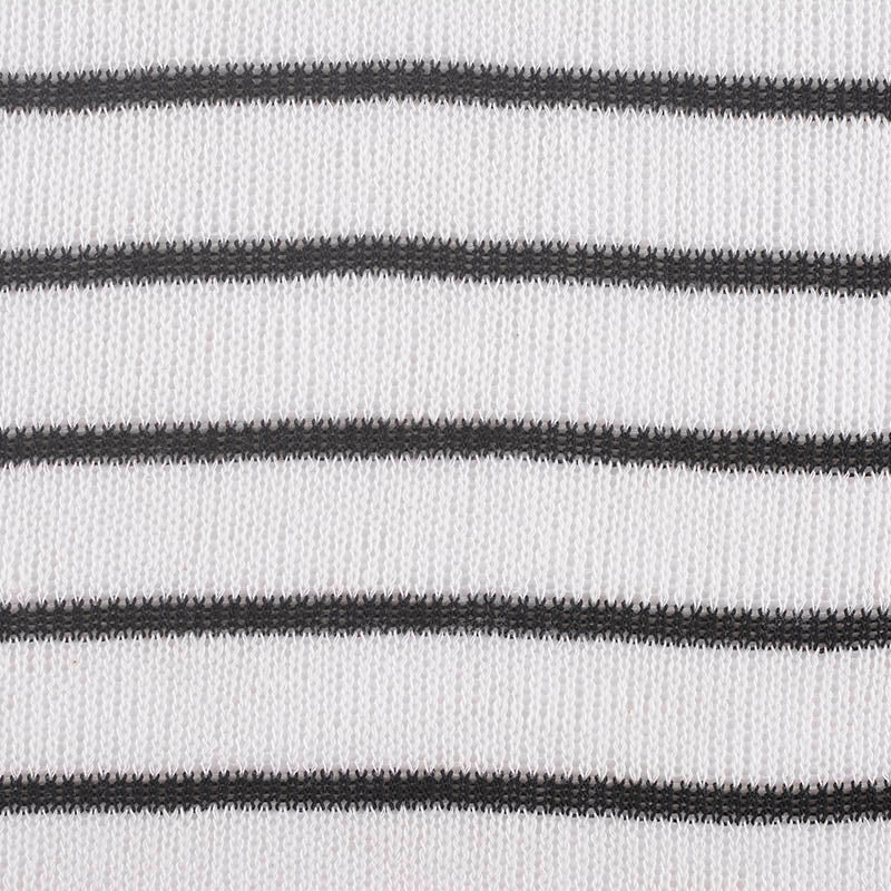 Dark Grey Horizontal-Stripe Chunky Knit, Poly-Viscose, 96 gsm