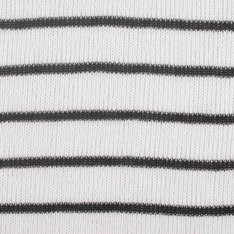 Dark Grey Horizontal-Stripe Chunky Knit, Poly-Viscose, 96 gsm