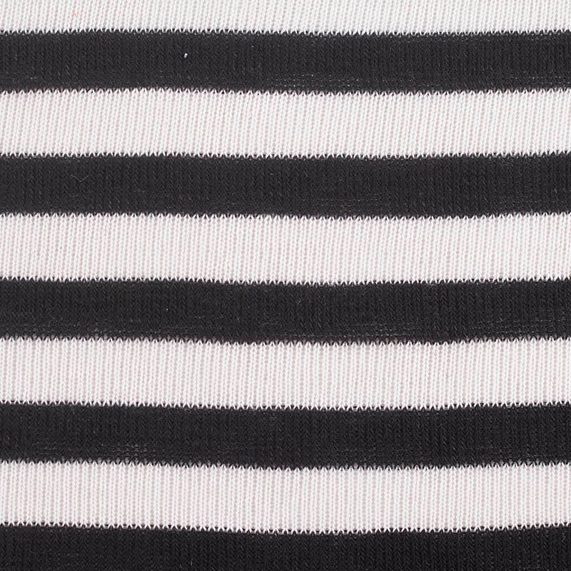 Striped Polyester Viscose Stretch Chunky Knit Fabric, 170 gsm, 160 cm — White