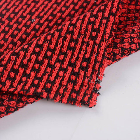Red Dash Chunky Knit, Cotton