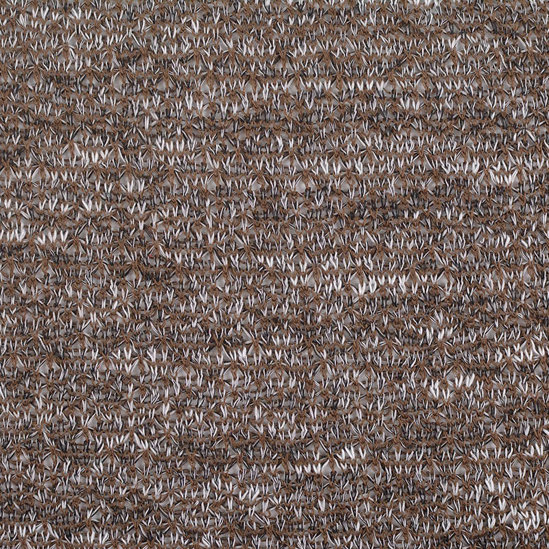 Brown Marl Chunky Knit, Poly-Viscose, 164 gsm