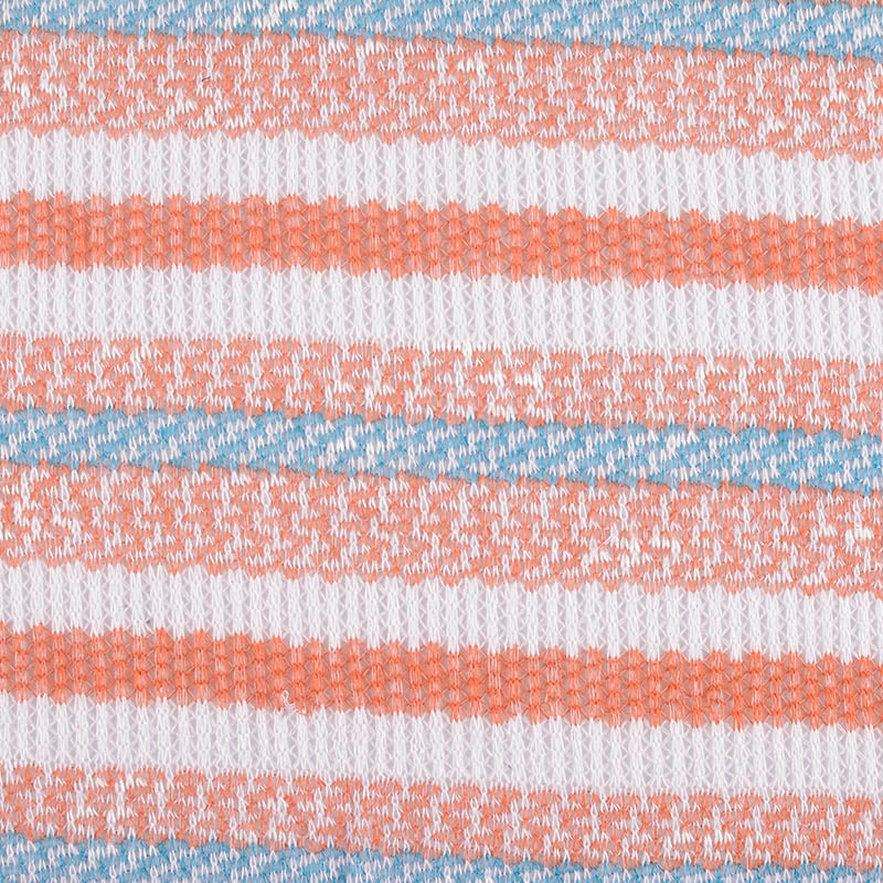 White Horizontal-Stripe Chunky Knit, Viscose