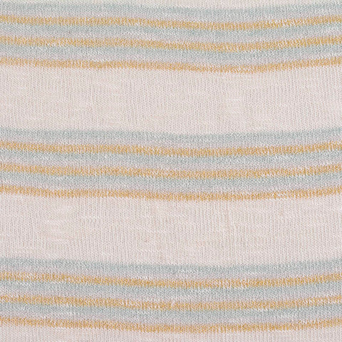 Light Blue Stripes Chunky Knit, Viscose-Metallic