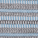 Light Blue Horizontal-Stripe Chunky Knit, Viscose — texture