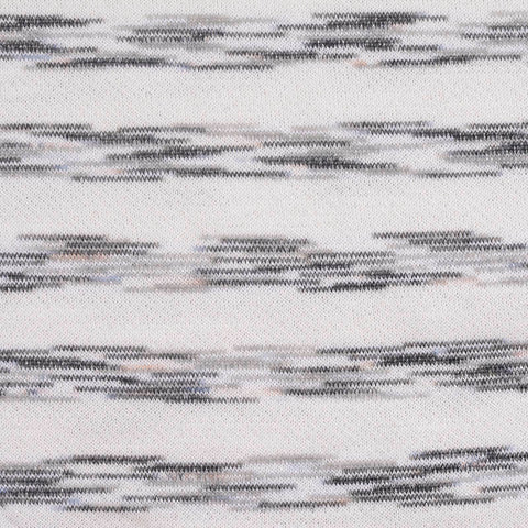 Grey Horizontal-Stripe French Terry, Poly-Cotton, 270 gsm