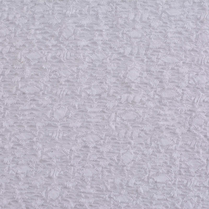 White Textured Jacquard, Polyester, 160 gsm