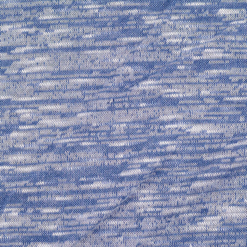 Blue Heathered-Marl Chunky Knit, 142 gsm