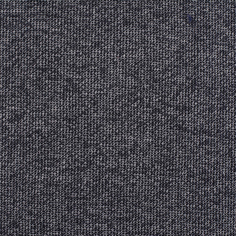 Dark Grey Marl Rib Knit, Cotton-Poly, 210 gsm, 155 cm