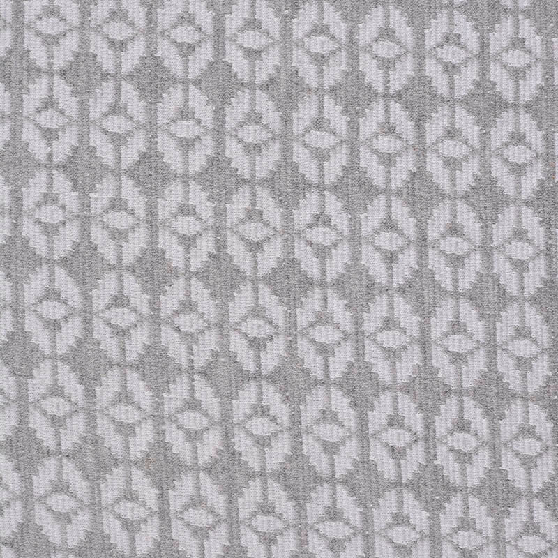 Grey Tone-on-Tone Interlock Knit, Poly-Cotton