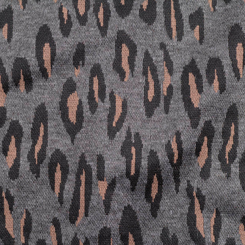 Grey Leopard Jacquard, Polyester, 240 gsm, 170 cm, ref EF-10460
