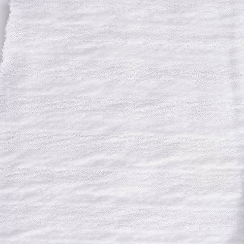 White Textured-Stripe Jersey Knit, Polyester