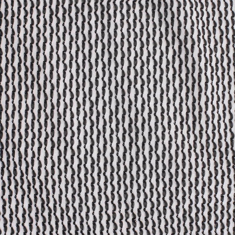 Black Lines Jersey Knit, Viscose-Poly