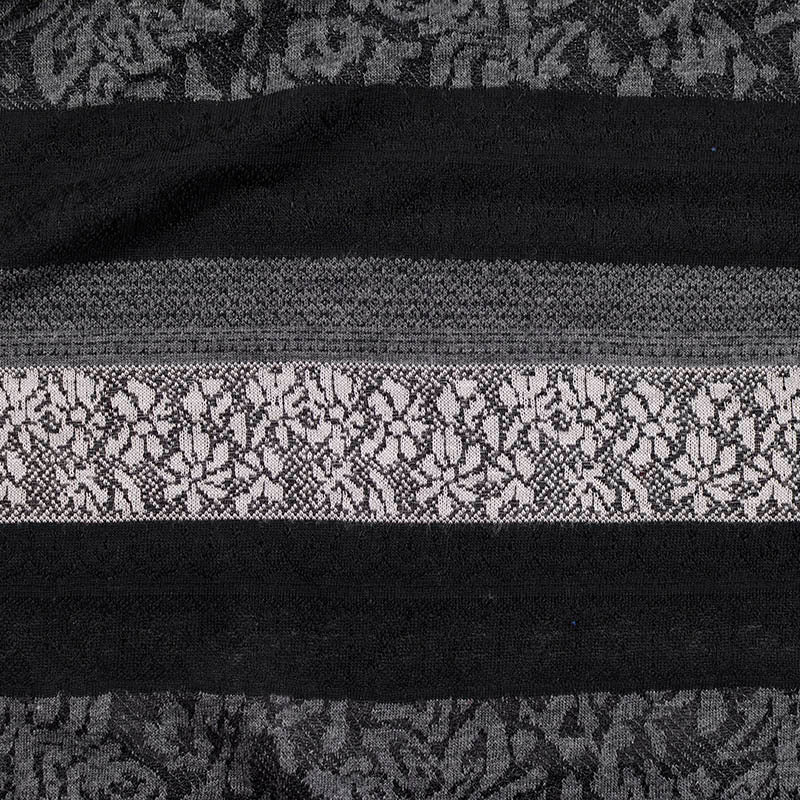 Black Stripes Jacquard, Poly-Viscose