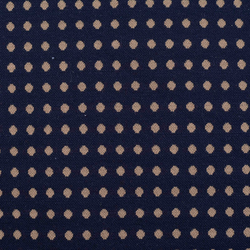 Beige Dots Interlock Knit, Poly-Viscose